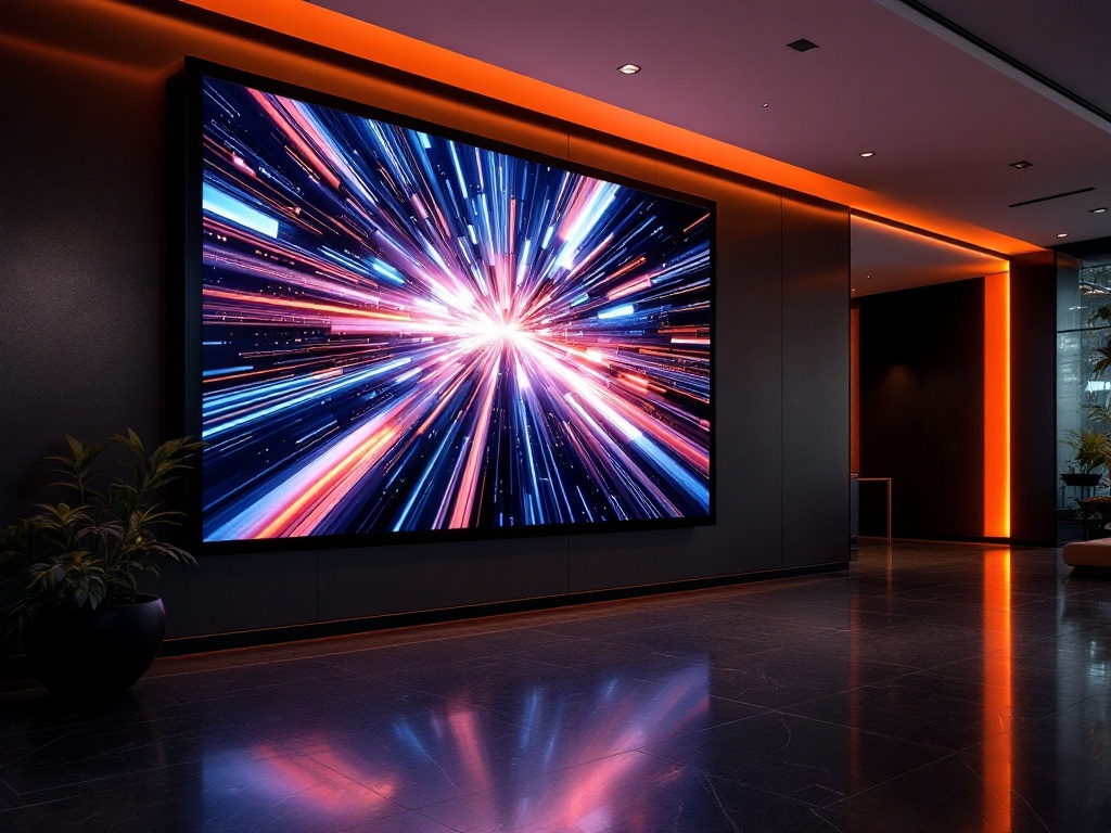 Envision fine-pitch LED display in an office lobby