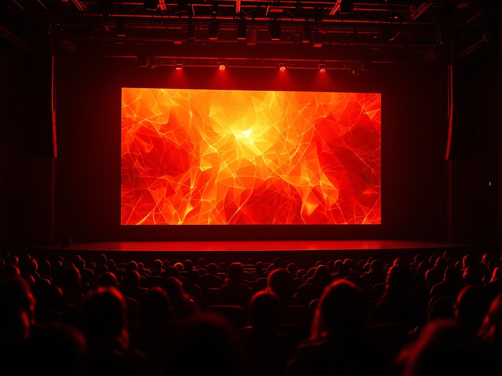 Imagine tier LED wall in a school auditorium