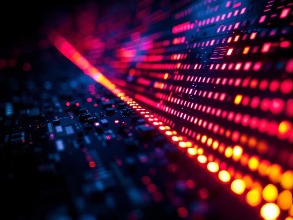 Close-up of LED display panel modules